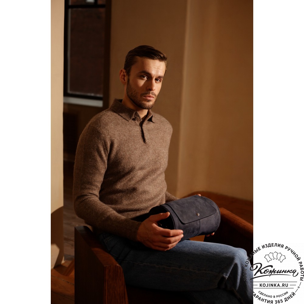 Кожаная сумка "Джерри" (чёрный антик)